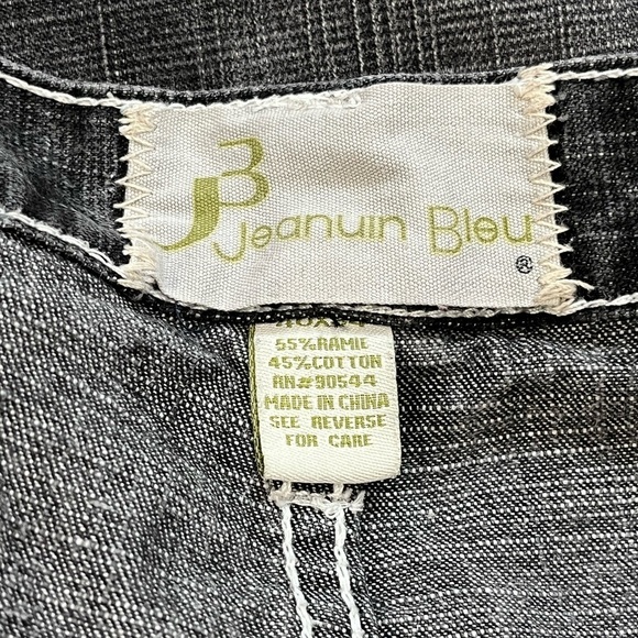 VTG Jeanuin Bleu Loose Baggy Acid Wash Jeans Gray Denim 40x34 (41x33) Y2K - Picture 11 of 13